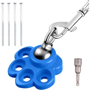 Dog Runner Tie Out Stake, 360°Swivel Heavy 304 Stainless Steel (No Cable) for Yard Can Hold Any Dog Tie Out Cable-Up to 150 LBS, for Outdoor Camping Gift ﻿ (1, Blue)