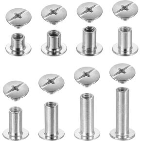 UXCELL 110 SETS Chicago Screw Rivets Metal Phillips Head Brocks Post Post Phivet مسمار مسمار للاشئ