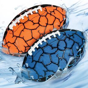 Waterproof Football Toys for Pool, Beach & Backyard - 2 Pack Size 9.25