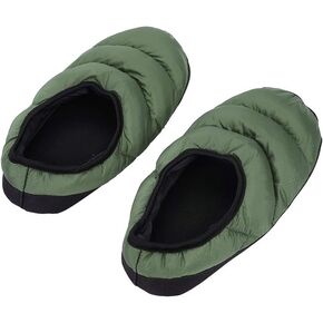 Closed Back Down Slippers Socks Camper Camping Slipper Loafers Winter Insulated Moccasin House Shoes Slippers for Women Men