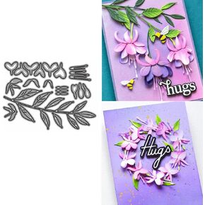 Patchwork Flowers Metal Cutting Dies for Card Making, Paper Embossing Die Cuts Kit Templates Supplies, Photo Frame Album DIY Scrapbooking Stencils Sets
