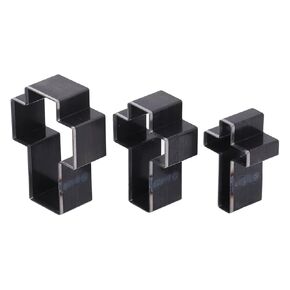 Leather Craft Cutting Dies Set Crossed Shape Hollow Punch Cutter Set for Crafting 3 Different Sizes