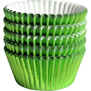100pcs Cupcake Paper Baking Cups Wrapper Liners Cake, Foil Cupcake Liners for Baking Cupcakes(Green) …