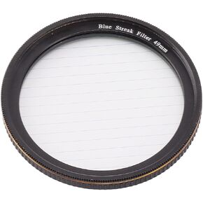 Blue Streak Filter, Blue Streak Special Effects Filter, Micro Single Lens Camera Optical Glass Blue Streak Filter for Night Shooting (77mm)