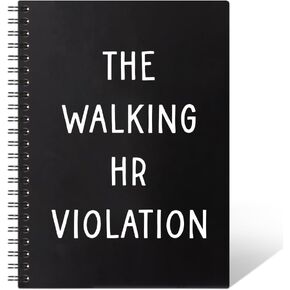 The Walking HR انتهاك 160 صفحة دفتر حلزوني فارغ ، هدايا موارد بشرية مضحكة لمدير الموارد البشرية ، هدايا تقدير الموارد البشرية ، هدايا التوظيف ، هدايا زميل في العمل ، HR ، HR شكرًا