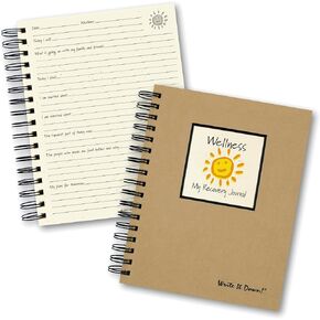 series by Journals Unlimited, Guided Journal, Wellness, My Recovery Journal, Full-size 7.5"x 9", Kraft Hard Cover, Made in USA