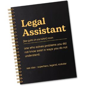Legal Assistant Definition 160 Blank Pages Spiral Notebook, Funny Legal Assistant Gifts for Men Women, Legal Assistant Graduation Gifts, Paralegal Gifts for Law Student Law School