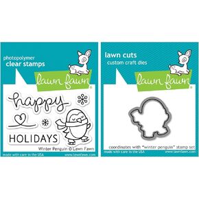 Lawn Fawn "Winter Penguin" Clear Stamp and Die Set
