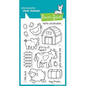Lawn Fawn Clear Stamps - Critters On The Farm