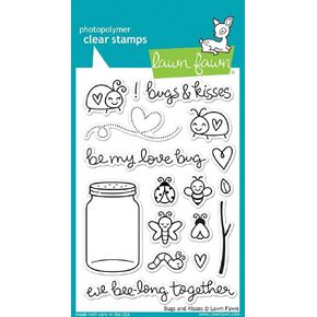 Lawn Fawn Clear Stamps 4"X6"-Bugs & Kisses -LF789