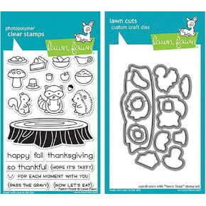 Lawn Fawn Clear Stamp & Die Set - Forest Feast (Kit)