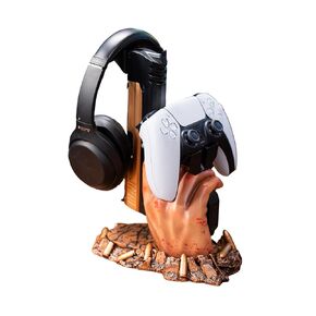 Gaming Controler Holder Pulvr Exclusive Military Headphone stand & Controller Holder Figure | Gaming accesories for desk Organizer For PlayStation Xbox Nintendo Switch Call of duty PC Military Marine Battlefield Halo Present For Gamers Adults Kids Accesso