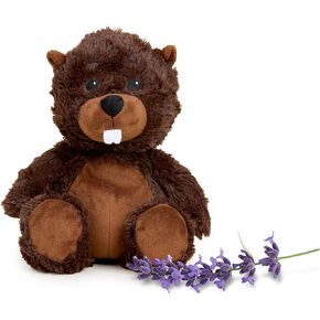 warmies Microwavable & Weighted Stuffed Animals, Beaver - Heated Stuffed Animal Plushie for Warmth & Comfort - Cute Soft Plush Toys for Adults & Children (Boys, Girls, Babies & Toddlers)