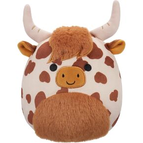 Squishmallows 8" Alonzo The Spotted Highland Cow - Small Officially Licensed Kellytoy Plush - Collectible Soft & Squishy Stuffed Animal Toy - Add to Your Squad - 8 inch