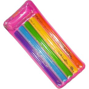 Coconut Outdoor Glitter Rainbow Pool Lounger – Inflatable Raft – Durable Long Lasting Lounger Float and Water Toy – Fun Decoration for Parties, Events – Ages 8+ Years