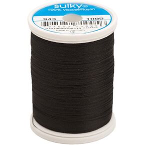 Sulky of America 268d 40wt 2-ply Rayon Thread ، 850 YD ، Black