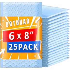 Bubble Mailers - 9 X 12 Inch Padded Envelopes, Blue Mailing Envelopes, Bubbles Envelope, Padded Envelope ﻿for Clothes Makeup Supplies (25Pack, 9 X 12'')