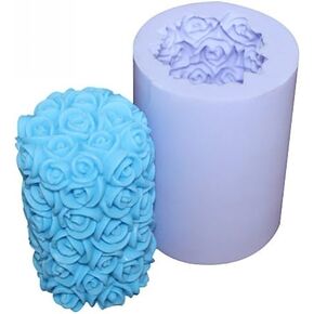 Longzang Rose S0211 سيليكون شمعة قوالب الصابون قالب الحرف DIY
