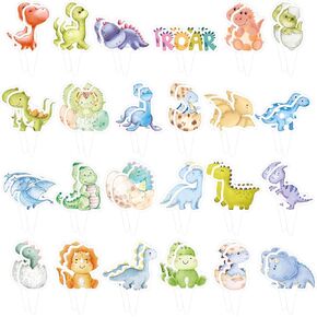 482pcs Dinosaur Cupcake Toppers ، Baby Dinosaur يختار كب كيك لزينة الحفلات