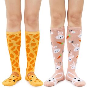Century Star Womens Knee High Socks Athletic Socks Tube Outdoor Sport Socks with Triple Stripes