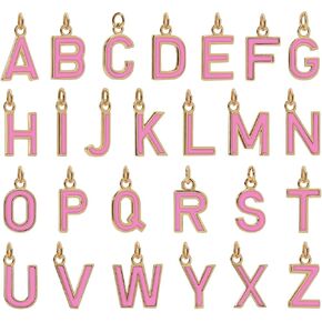 18K Gold Filled A-Z Alphabet Letters Charms,26Pcs Initial A-Z Alphabet Charms,Bracelet Necklace Earrings Charms for DIY Jewelry Making in Kuwait