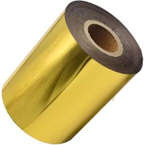2 Rolls (Gold+Silver) Hot Stamping Foil Paper 1.5''x400ft/Roll Hot Foil for Leather Bronzing Machine Good Stamping Effect DIY Decoration for Cloth Package Box PU Heat Transfer Anodized Gilded Paper