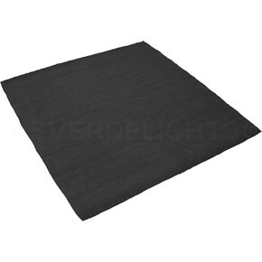 CleverDelights 48 بوصة سوداء سوداء سوداء - قماش الجوت الخيش - الحواف النهائية - 48 "× 48"