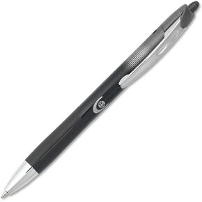Bic RTR5711BK Gel Pen Retractable Rubber Grip .7mm 12Pk/DZ Black Ink
