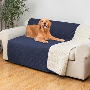 Easehomey 100 ٪ غطاء سرير الكلب المقاوم للماء ، بطانية أليف غير انزلاقية مع دعم نمط PAW القط ، حامي الأثاث الأريكة الأريكة قابلة للتسرب قابلة للغسل للكلاب والقطط والأطفال (ب: الأزرق ، 52 "x82")