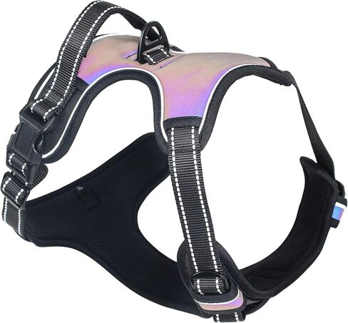 Dog Harness for Small Medium Large Dogs Puppy No Pull Easy Put on, Reflective Soft Dog Vest Harnesses with Handle Step In, Adjustable Pet Harness No Escape Choke for Walking Training Service in Saudi Arabia