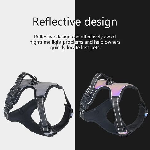 Dog Harness for Small Medium Large Dogs Puppy No Pull Easy Put on, Reflective Soft Dog Vest Harnesses with Handle Step In, Adjustable Pet Harness No Escape Choke for Walking Training Service in Saudi Arabia