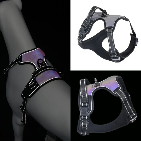 Dog Harness for Small Medium Large Dogs Puppy No Pull Easy Put on, Reflective Soft Dog Vest Harnesses with Handle Step In, Adjustable Pet Harness No Escape Choke for Walking Training Service in Saudi Arabia