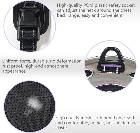 Dog Harness for Small Medium Large Dogs Puppy No Pull Easy Put on, Reflective Soft Dog Vest Harnesses with Handle Step In, Adjustable Pet Harness No Escape Choke for Walking Training Service in Saudi Arabia