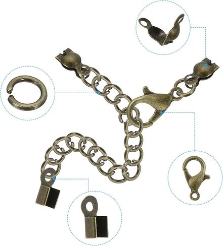 PATIKIL Jewelry Making Accessories Set, 100 Pcs Lobster Clasp 400 Pcs Open Jump Ring for Jewelry DIY, Bronze in Saudi Arabia