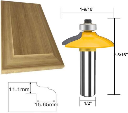 TAIWAIN 1/4 Shank Router Bit Set 43 PCS, Round Over Raised Panel Cabinet Door Rail and Stile Router Bits, Wood Milling Tool, Groove Tongue Cutter Tool for Woodworking (FH-04) in Kuwait