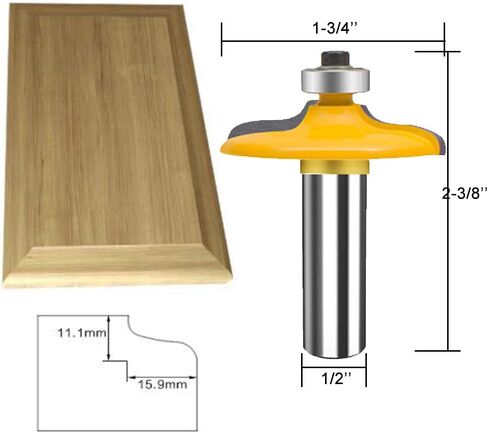 TAIWAIN 1/4 Shank Router Bit Set 43 PCS, Round Over Raised Panel Cabinet Door Rail and Stile Router Bits, Wood Milling Tool, Groove Tongue Cutter Tool for Woodworking (FH-04) in Kuwait