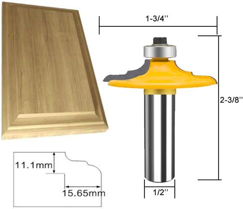 TAIWAIN 1/4 Shank Router Bit Set 43 PCS, Round Over Raised Panel Cabinet Door Rail and Stile Router Bits, Wood Milling Tool, Groove Tongue Cutter Tool for Woodworking (FH-04) in Kuwait
