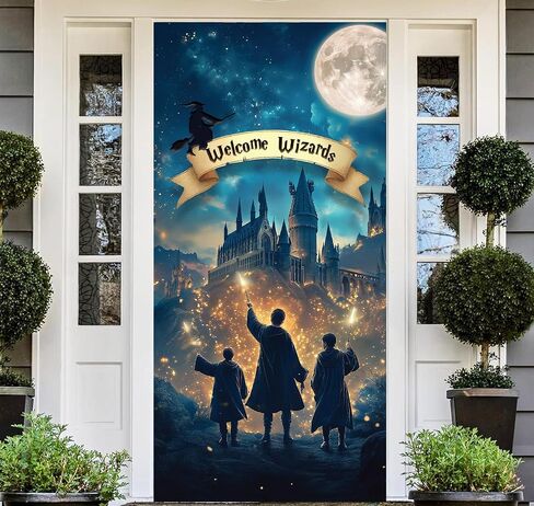 Wizard Happy Birthday Banner Wizard Happy Birthday Backdrop 6x4ft Wizard Party Decorations Magical Birthday Decorations Magical Party Decorations Wizard Backdrop Wizard Props for Room Decorations in Saudi Arabia