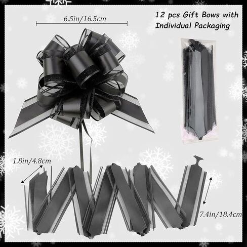 12 Pieces Large Gold Pull Bows 6 Inch Big Bows for Gift Wrapping Ribbon Bows for Wrapping Boxes Gift Decorations in Kuwait