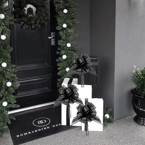 12 Pieces Large Gold Pull Bows 6 Inch Big Bows for Gift Wrapping Ribbon Bows for Wrapping Boxes Gift Decorations in Kuwait