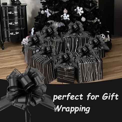 12 Pieces Large Gold Pull Bows 6 Inch Big Bows for Gift Wrapping Ribbon Bows for Wrapping Boxes Gift Decorations in Kuwait
