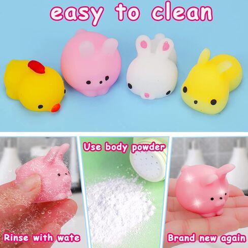 24 PCS Easter Eggs Filled with Squishy Toys, Easter Basket Stuffers for Toddler Boys Girls, Plastic Easter Eggs Filler Kawaii Stuff Squishy Easter Gifts for Kids, Easter Egg Hunt Party Favor in Kuwait