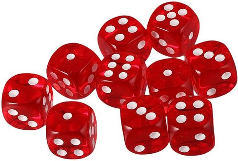 50pcs dice polyhedral dice d6 dice 16mm acrylic dice dice for rpg mtg dnd dice table games (color 1) in Kuwait