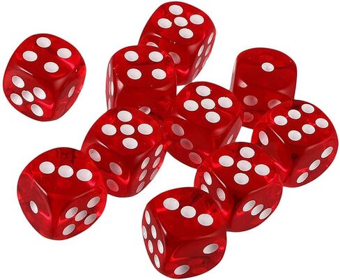 50pcs dice polyhedral dice d6 dice 16mm acrylic dice dice for rpg mtg dnd dice table games (color 1) in Kuwait