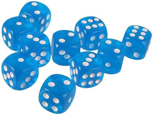 50pcs dice polyhedral dice d6 dice 16mm acrylic dice dice for rpg mtg dnd dice table games (color 1) in Kuwait