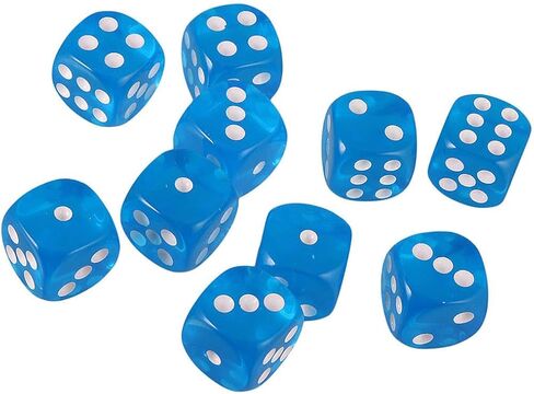 50pcs dice polyhedral dice d6 dice 16mm acrylic dice dice for rpg mtg dnd dice table games (color 1) in Kuwait