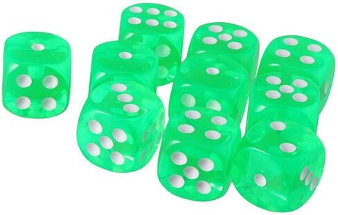50pcs dice polyhedral dice d6 dice 16mm acrylic dice dice for rpg mtg dnd dice table games (color 1) in Kuwait