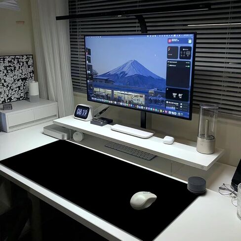 وسادة الفأر الأبيض الممتدة ألعاب كبيرة Mousepad XL كبيرة طويلة الحصير حصيرة حصيرة الحواف المخيط 31.5 × 11.8 بوصة للمكتب المنزلي in Kuwait