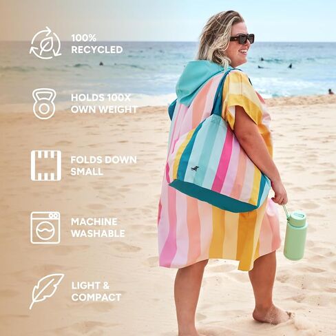 Dock & Bay Everyday Beach Tote Bag - Reusable Carrier Bag for Daily Use - Carries Up to 10kg - 100% Recycled Materials in Kuwait