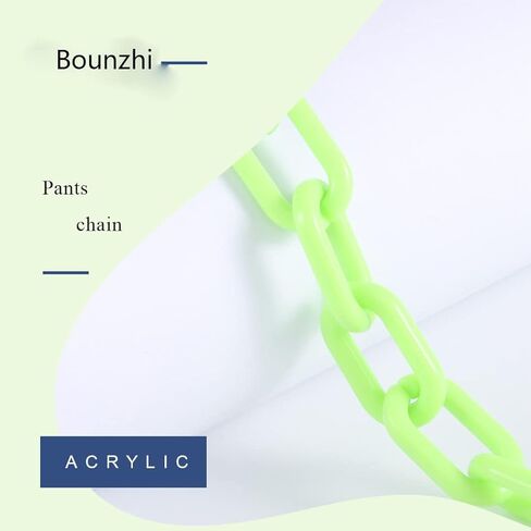 باونزي هيب هوب جينز سروال سلسلة الشرير القوطي للرجال أكريلك لينك محفظة سلسلة للنساء محب محب سميكة محفظة جيب سلاسل مفاتيح حزام خصر سلاسل الجسم الملحقات للبنات (أخضر) in Kuwait